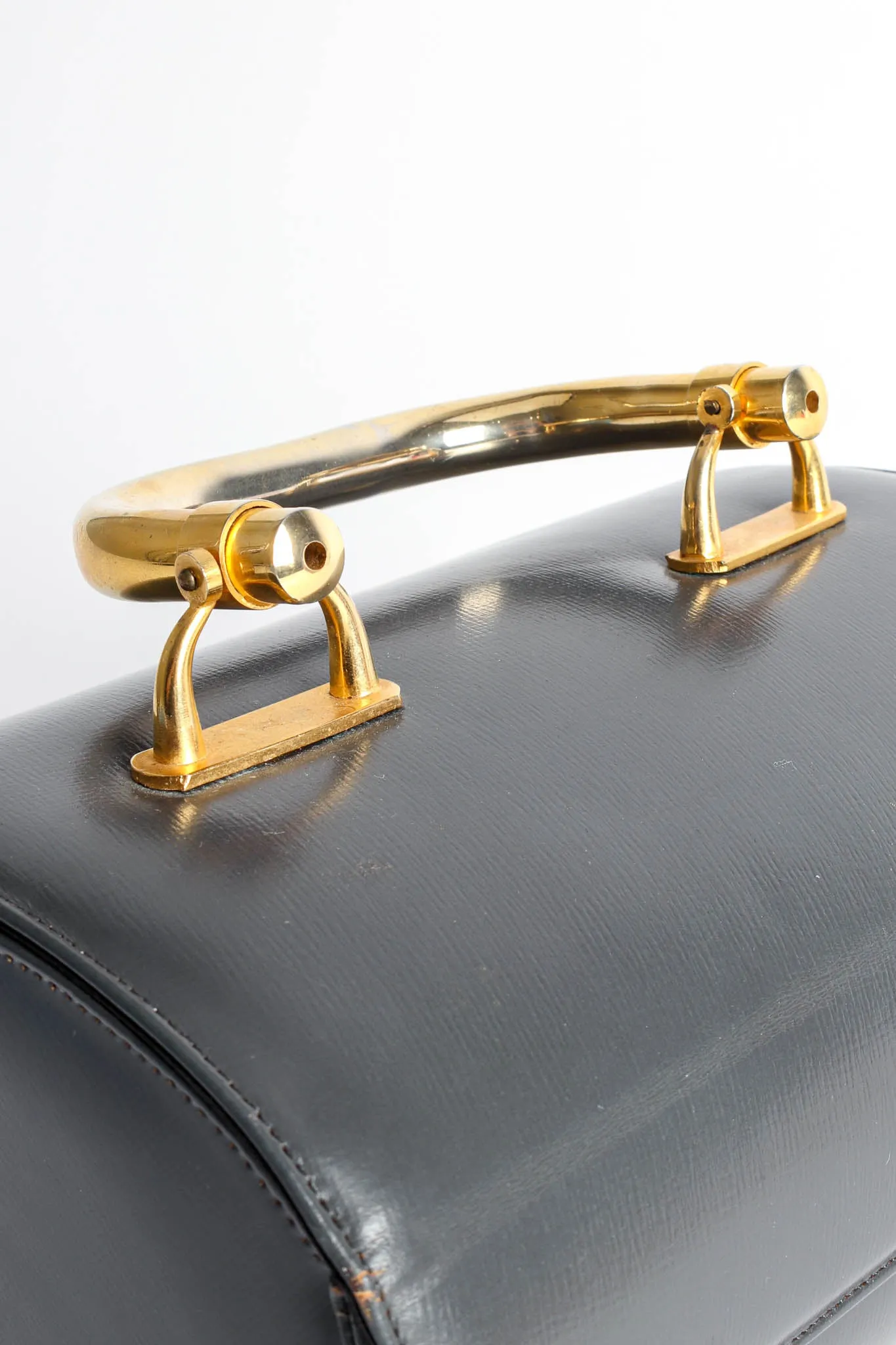 1960s Leather Chest Box Bag