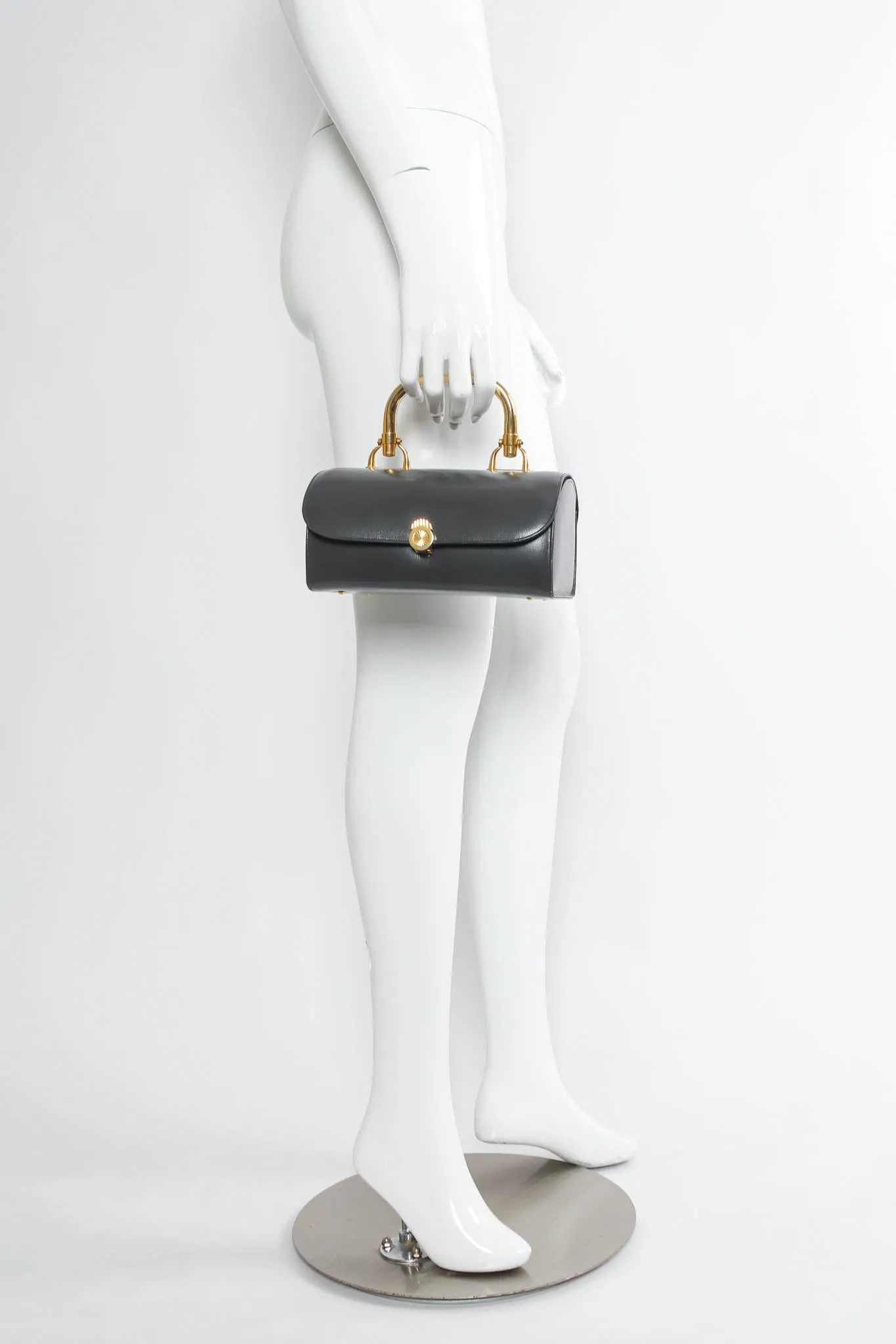 1960s Leather Chest Box Bag