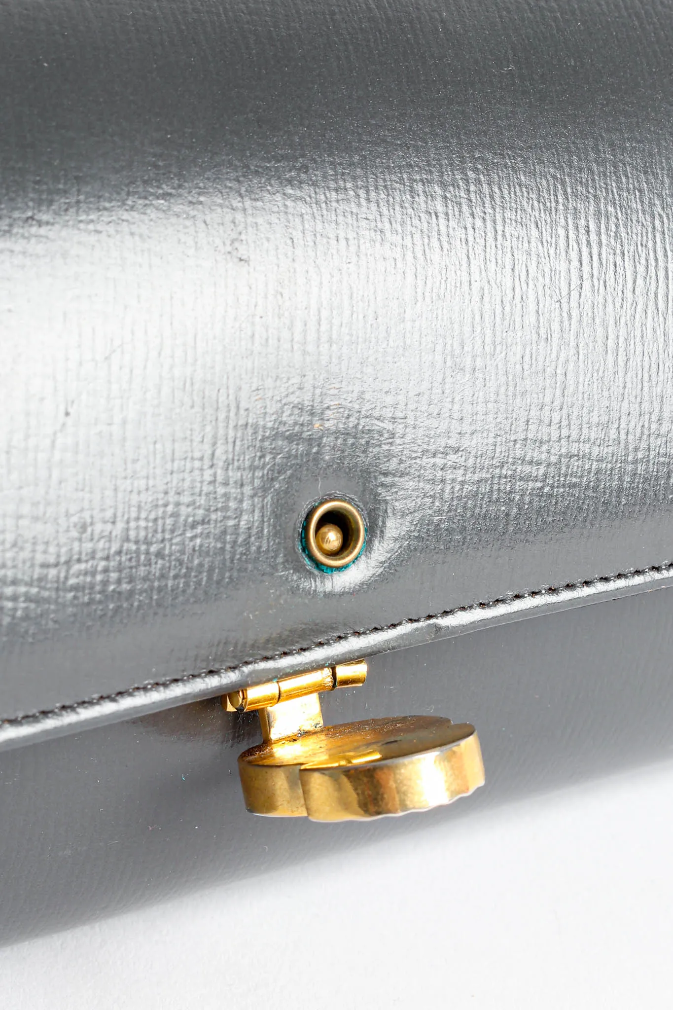 1960s Leather Chest Box Bag