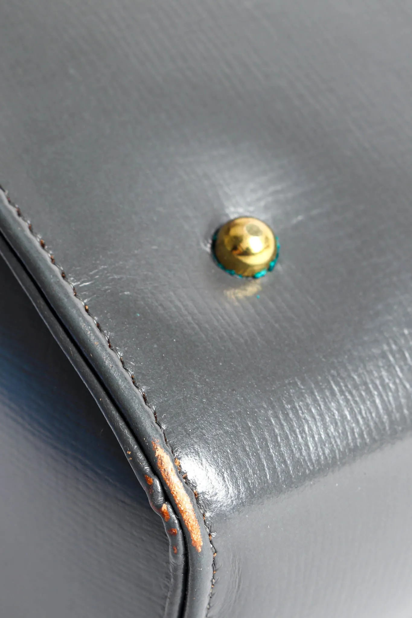 1960s Leather Chest Box Bag