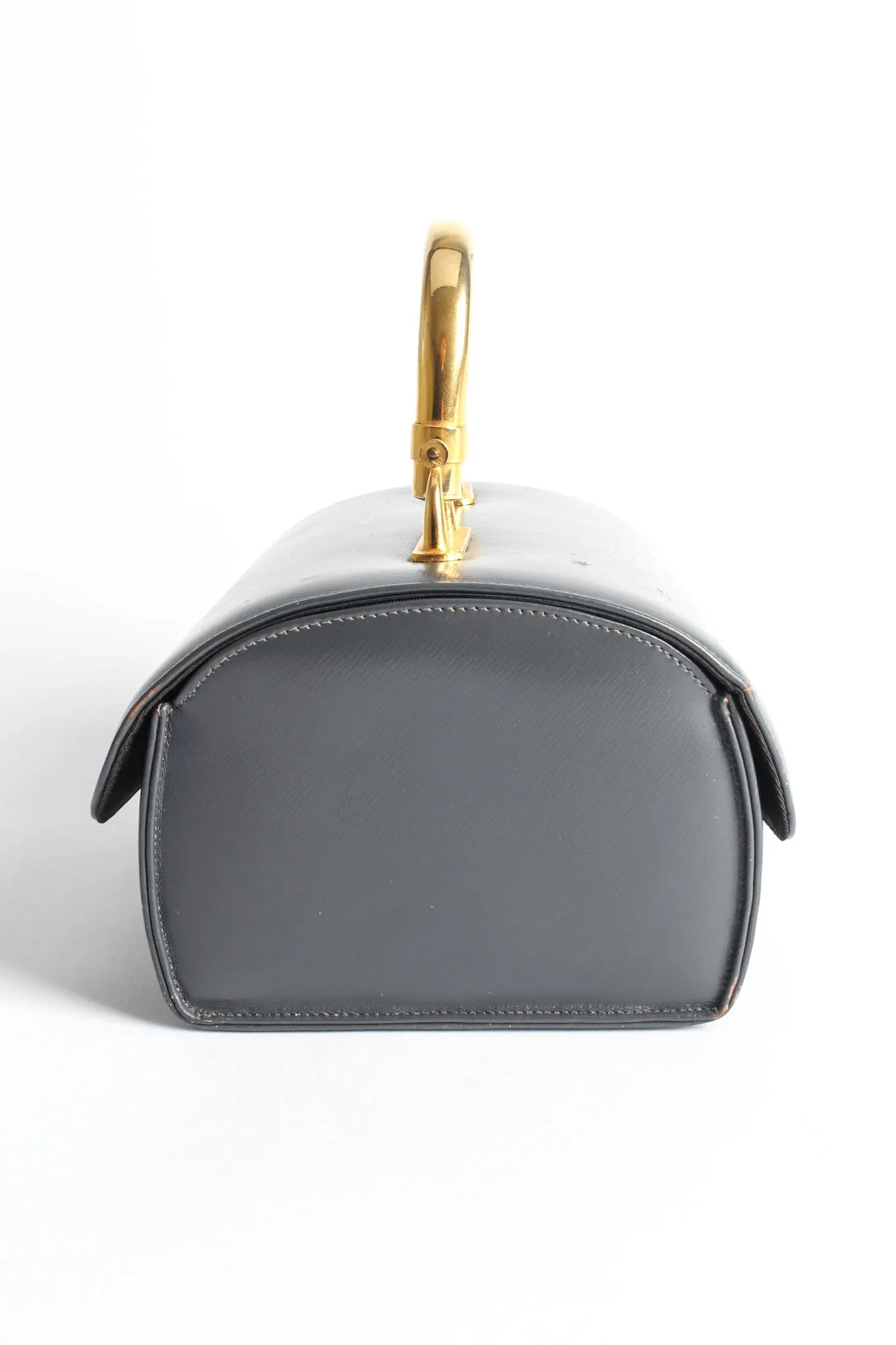 1960s Leather Chest Box Bag