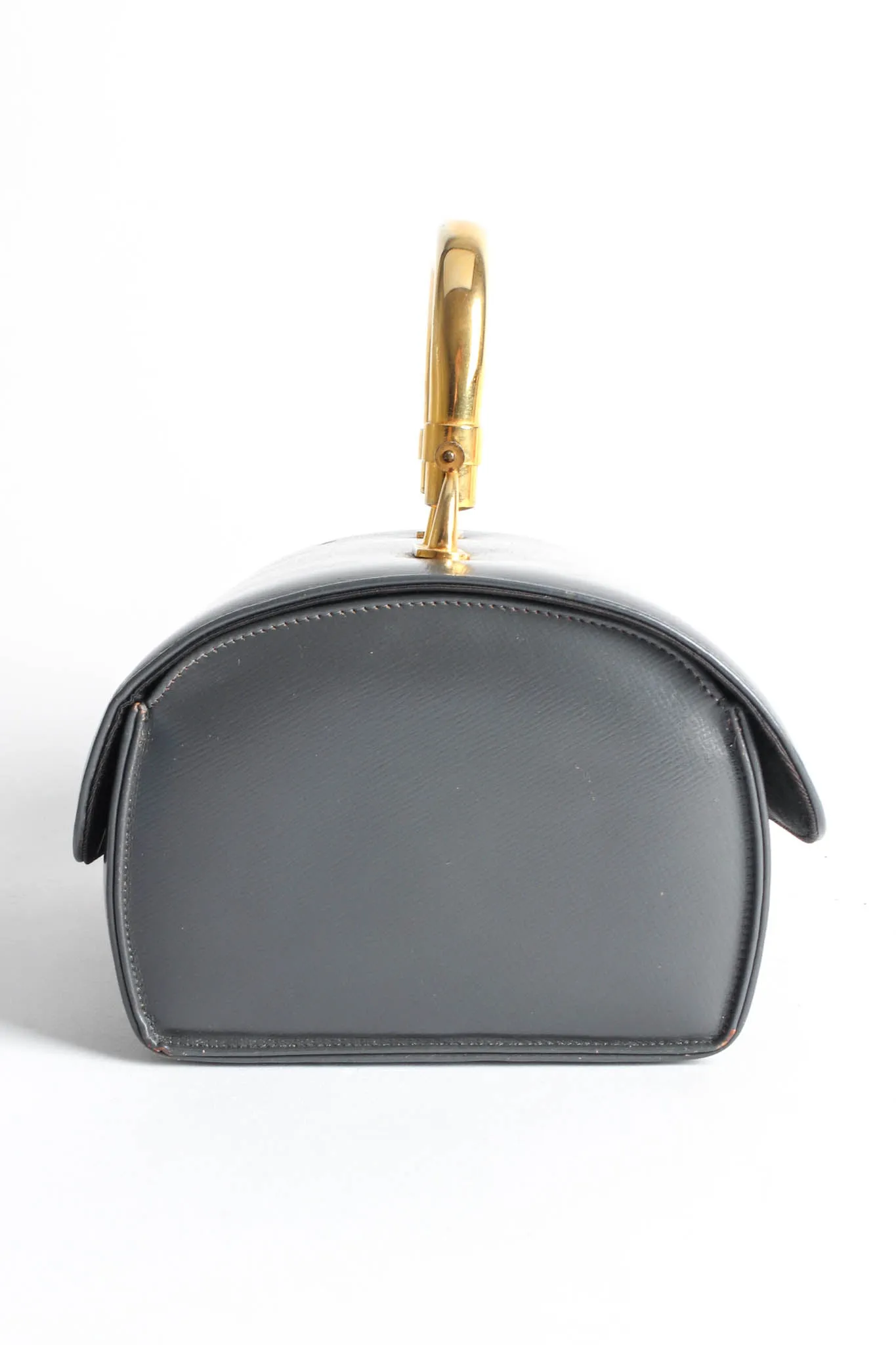 1960s Leather Chest Box Bag