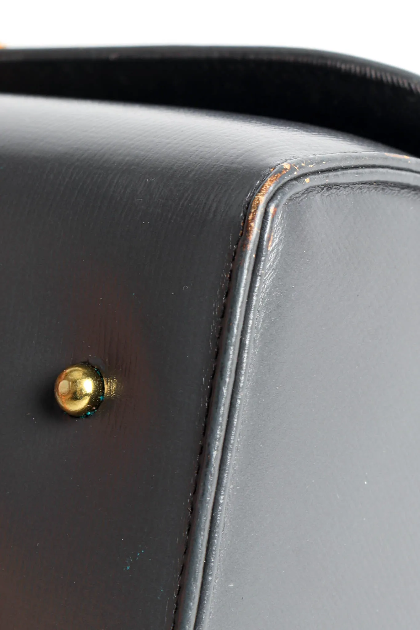 1960s Leather Chest Box Bag