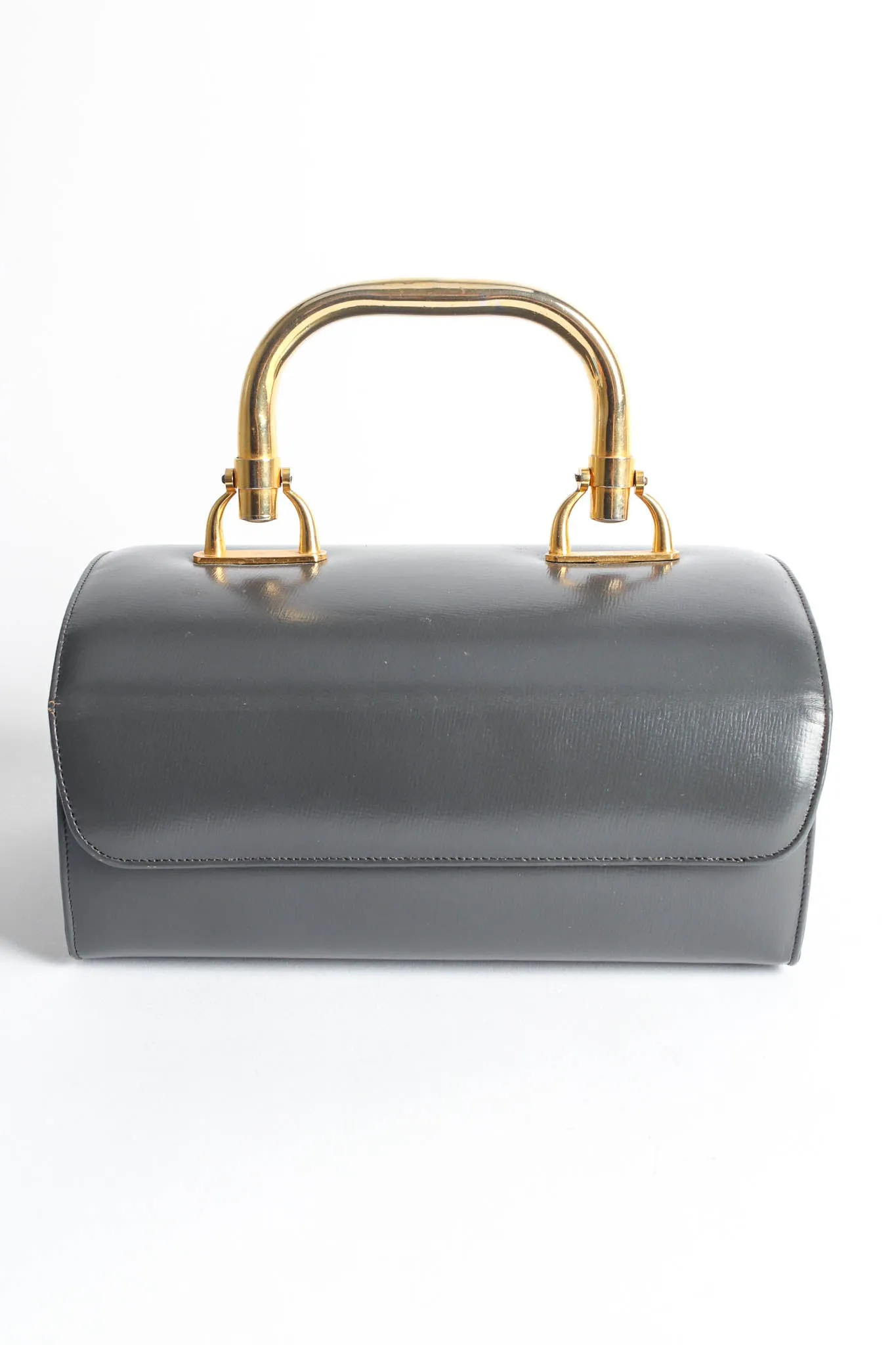 1960s Leather Chest Box Bag