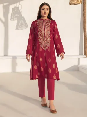 2 Piece Jacquard Suit-Embroidered (Unstitched) | Lime Light Women Eid Collection 2023