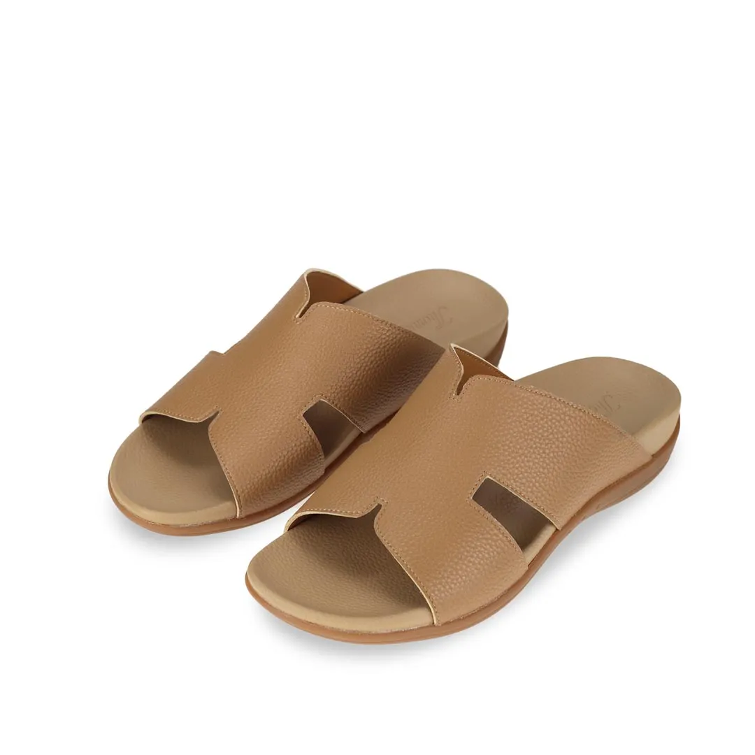 [20% off at cart] Men Classic H-Strap Leather Sandals