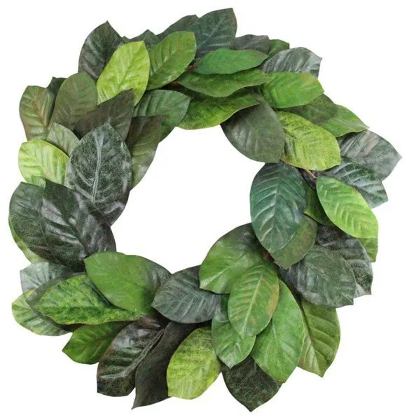 24" Diameter Magnolia Leaf Wreath - NF2000