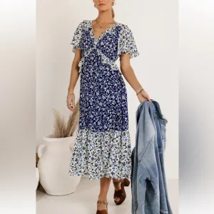 41 Boho V-neck Butterfly Sleeve Dress