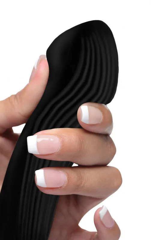 7x Bendable Silicone  Stimulating Vibrator - Black
