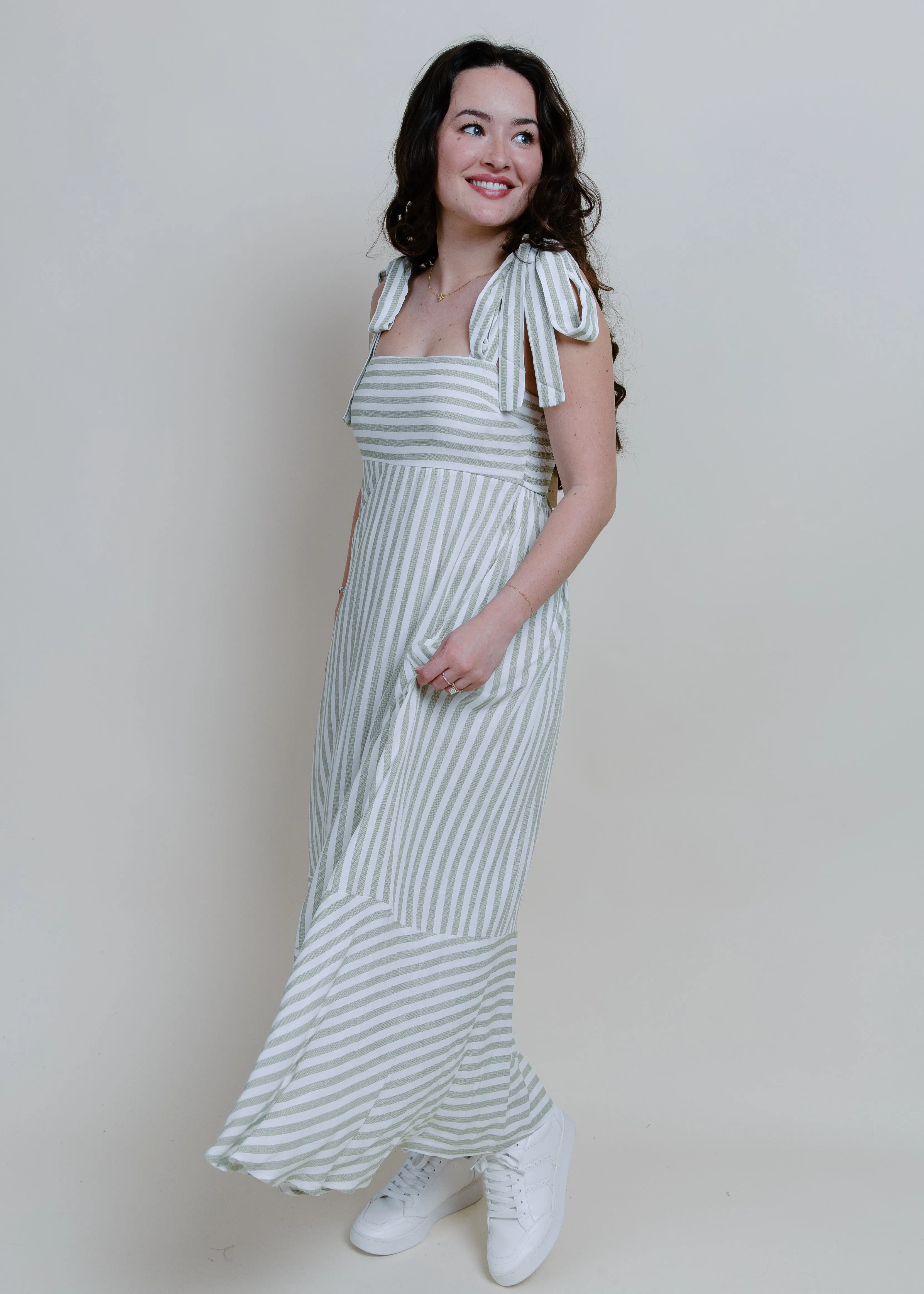 Adelaide Tie Strap Maxi Dress