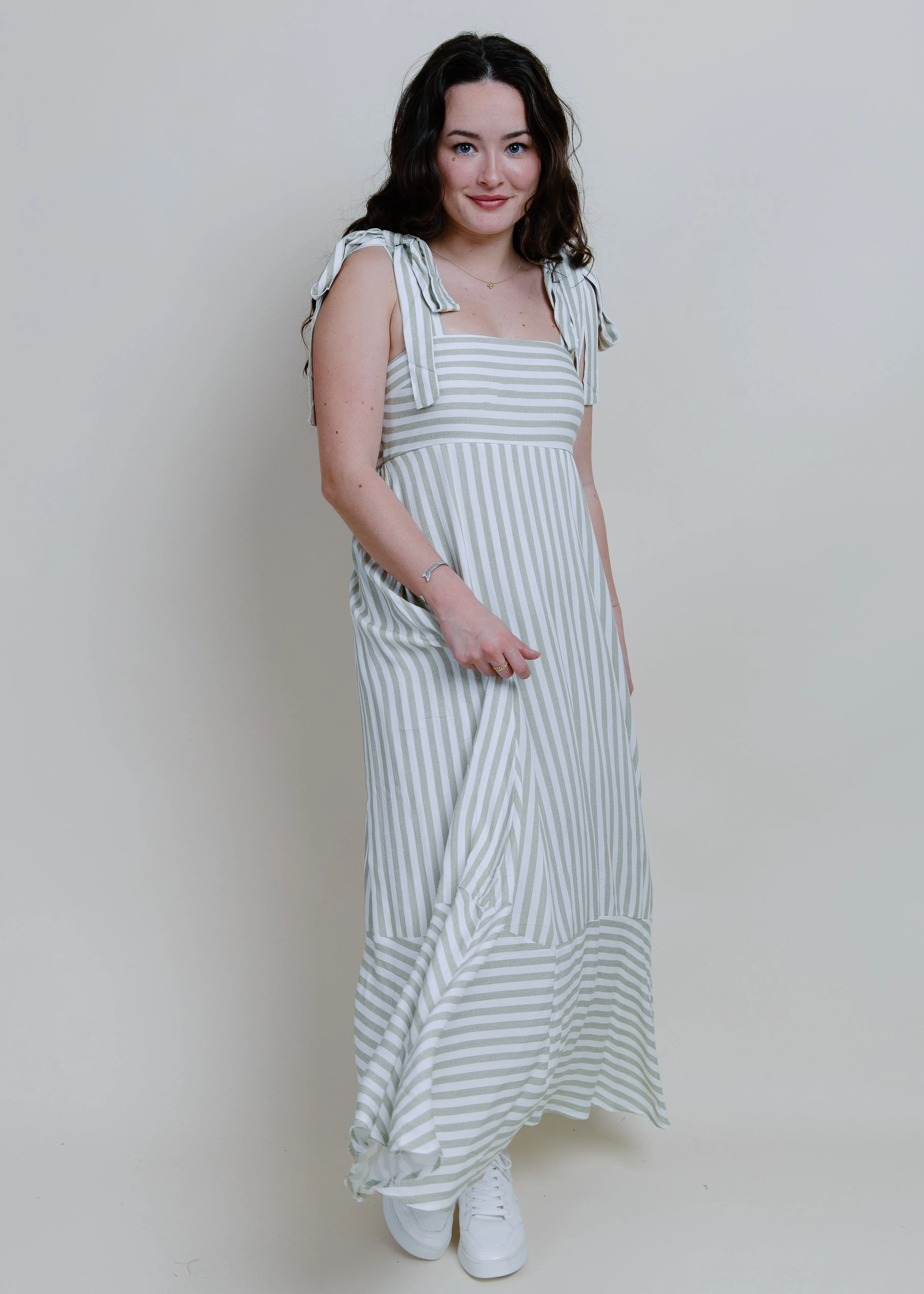 Adelaide Tie Strap Maxi Dress