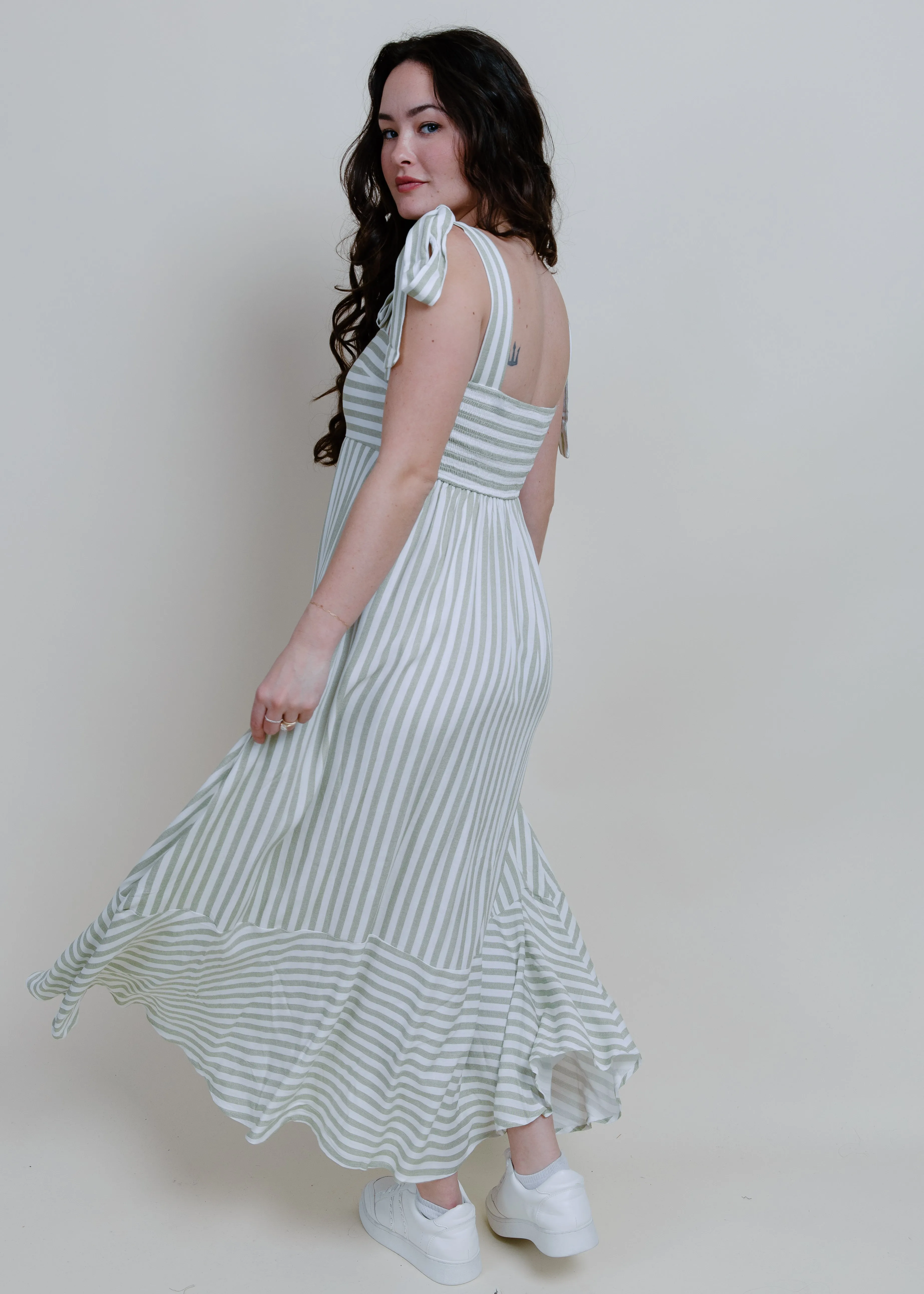 Adelaide Tie Strap Maxi Dress