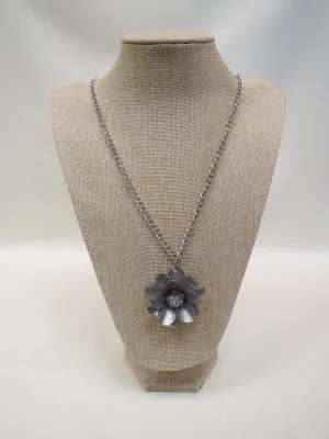ADO | Embellished Metal Rose on Long Adjustable Chain