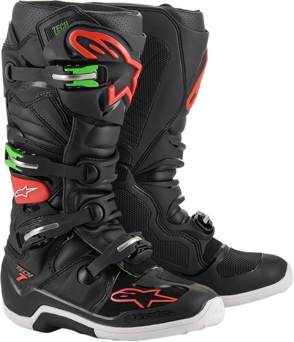 ALPINESTARS(MX) Tech 7 Boots - Black/Red/Green