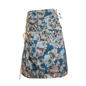 Amuse Society Cape Frio Floral Print Skirt w/ Ruched Side Slits Size Small NEW