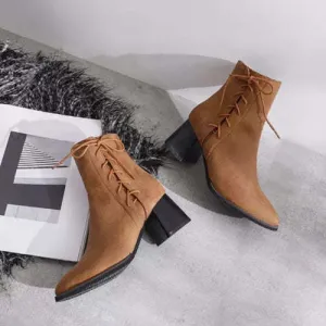 Ankle Boots Pointed Toe With Fur