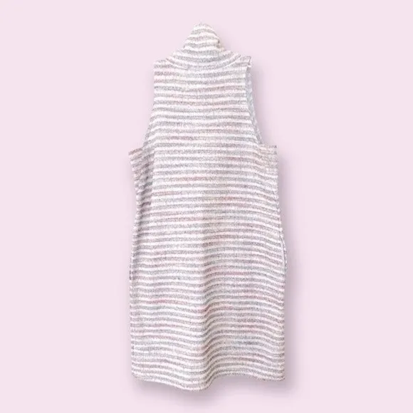 Anthropologie Akime   Kin Tunic Dress Striped Tweed Mock Neck Sleeveless Size XS