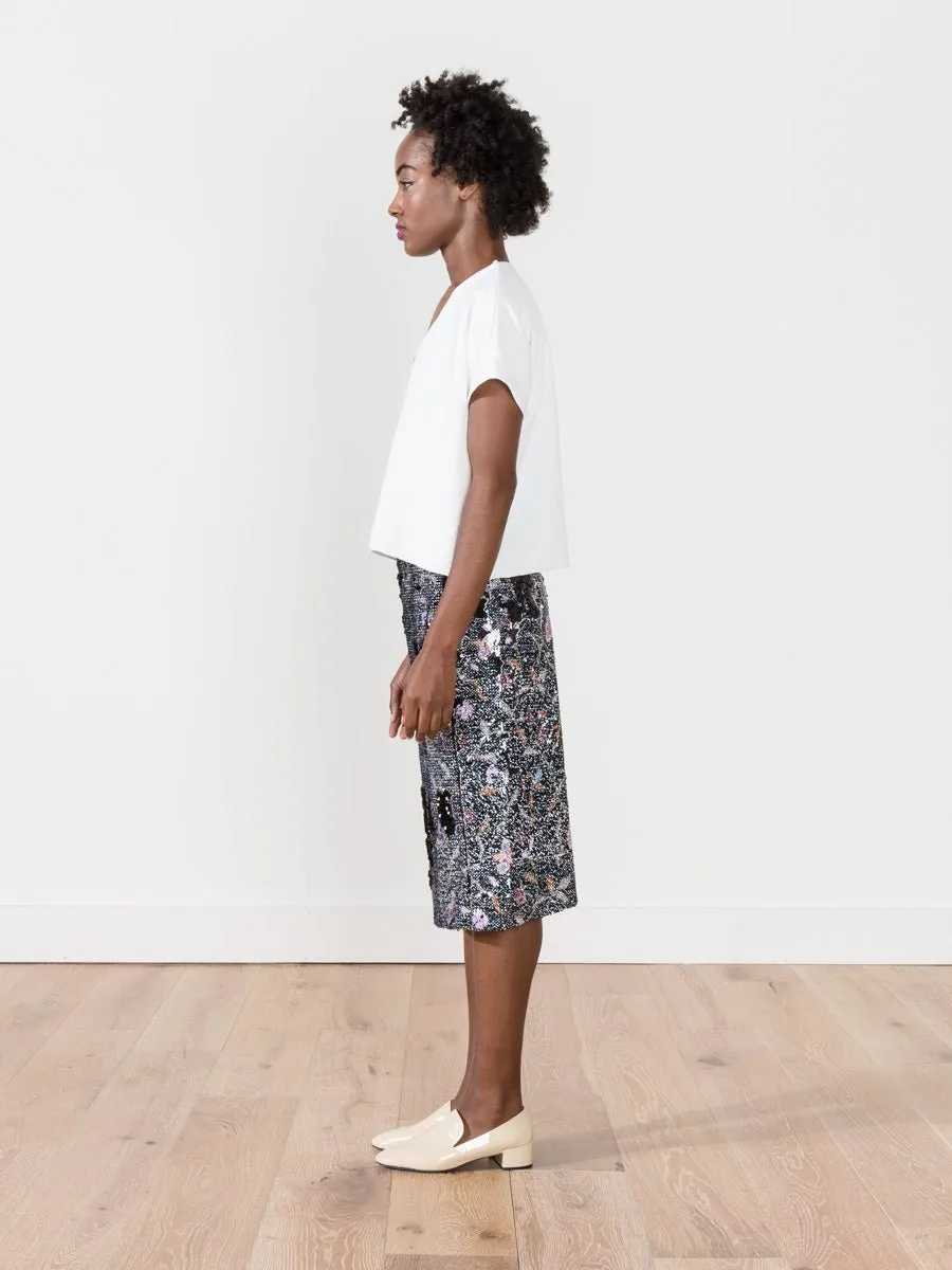 aquiline skirt - black flowers