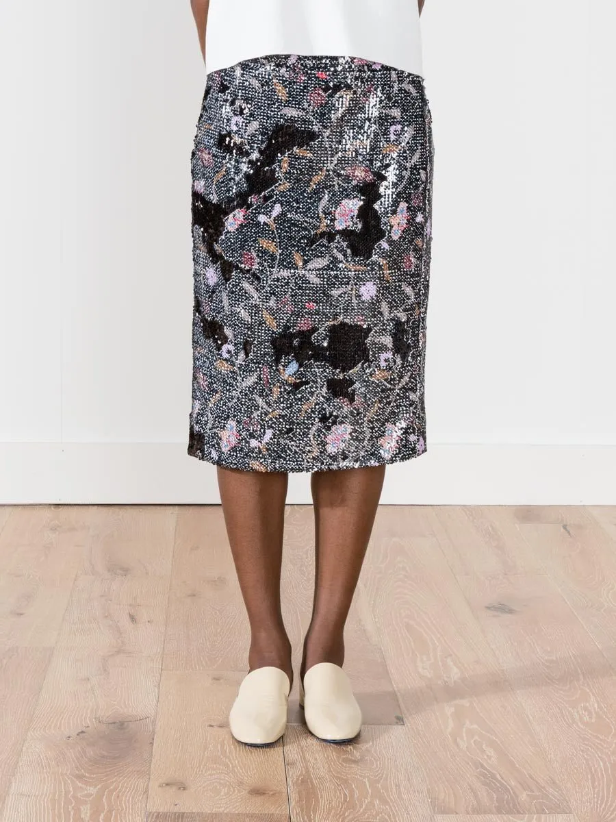 aquiline skirt - black flowers