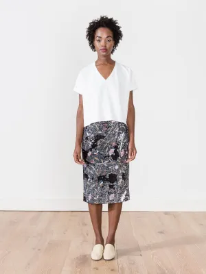 aquiline skirt - black flowers