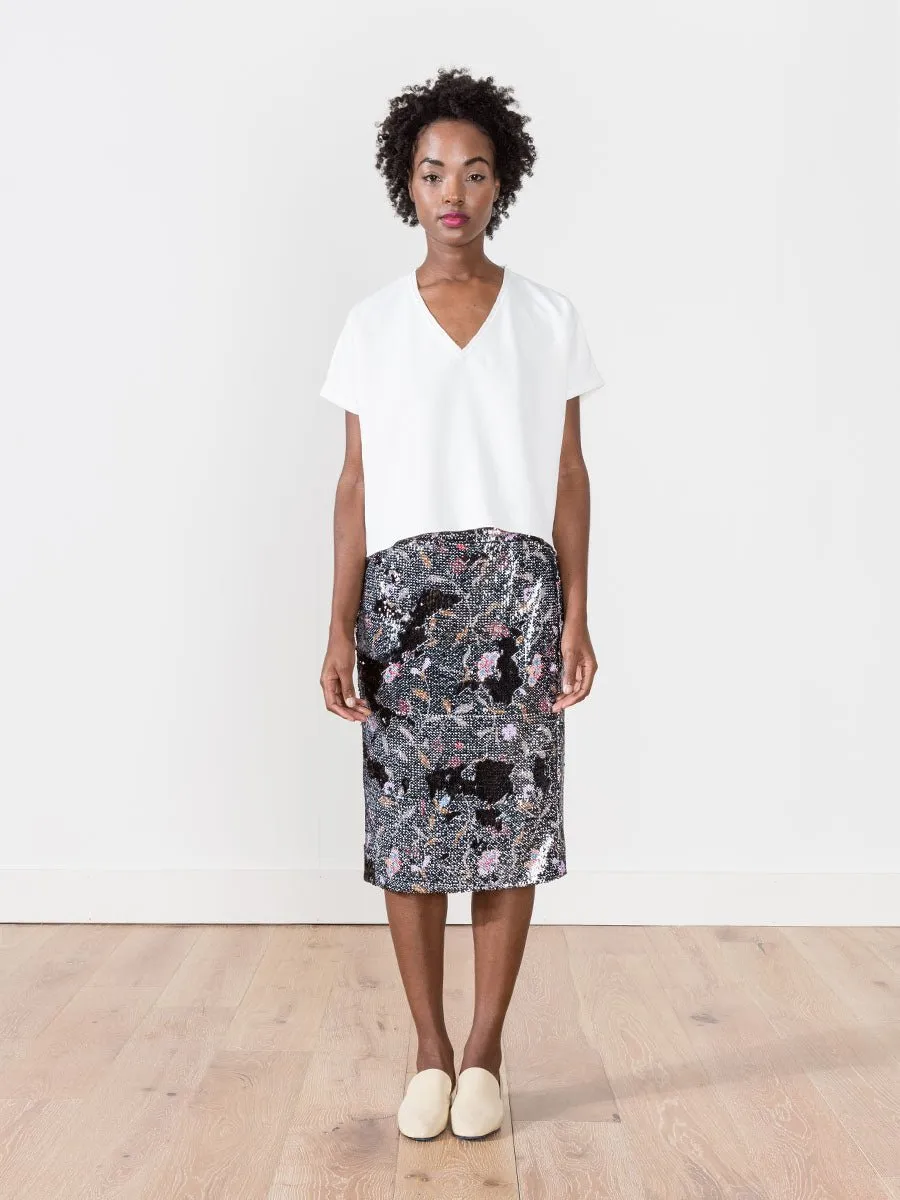 aquiline skirt - black flowers