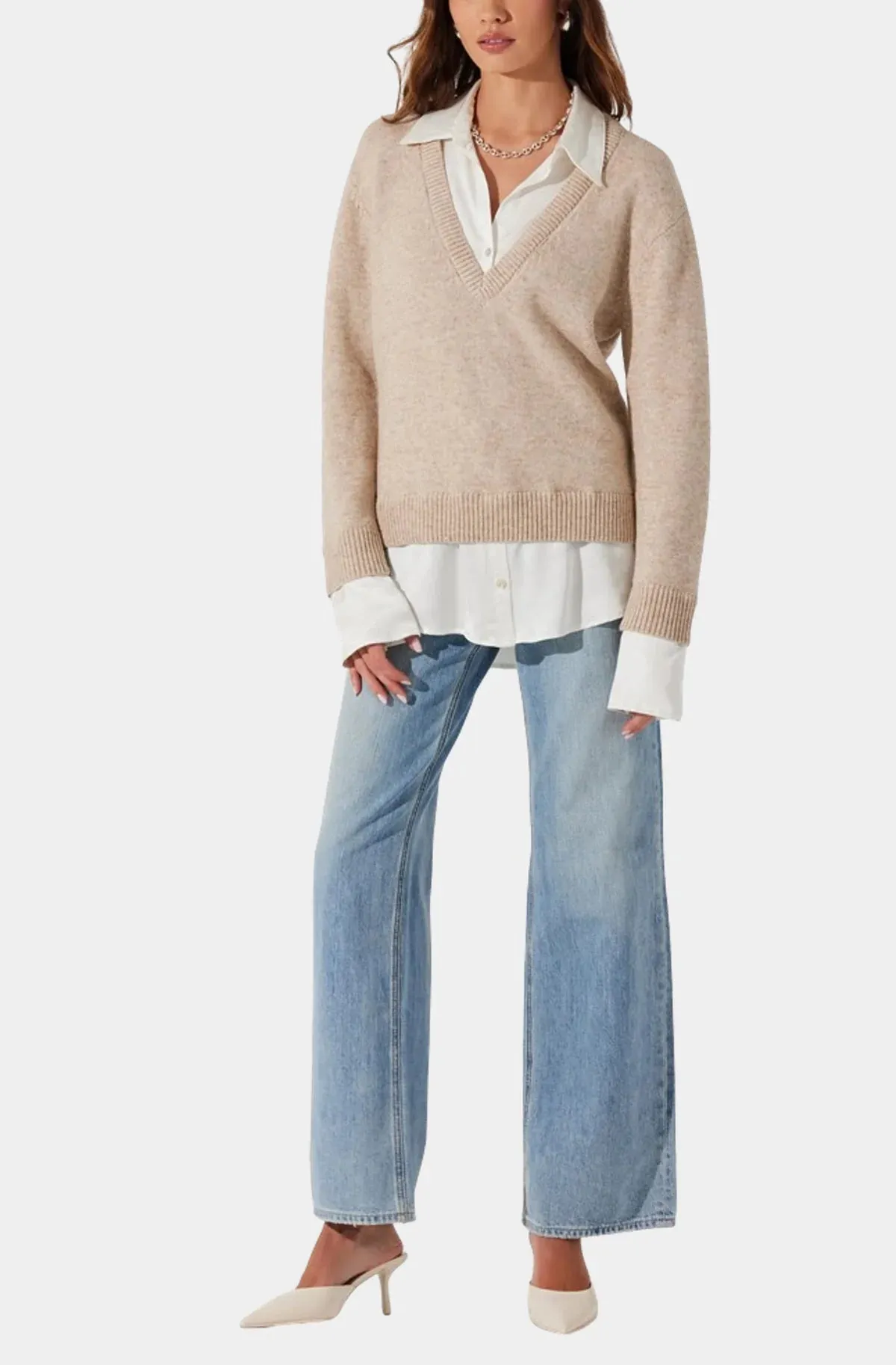 Astr Jianna Layered Sweater
