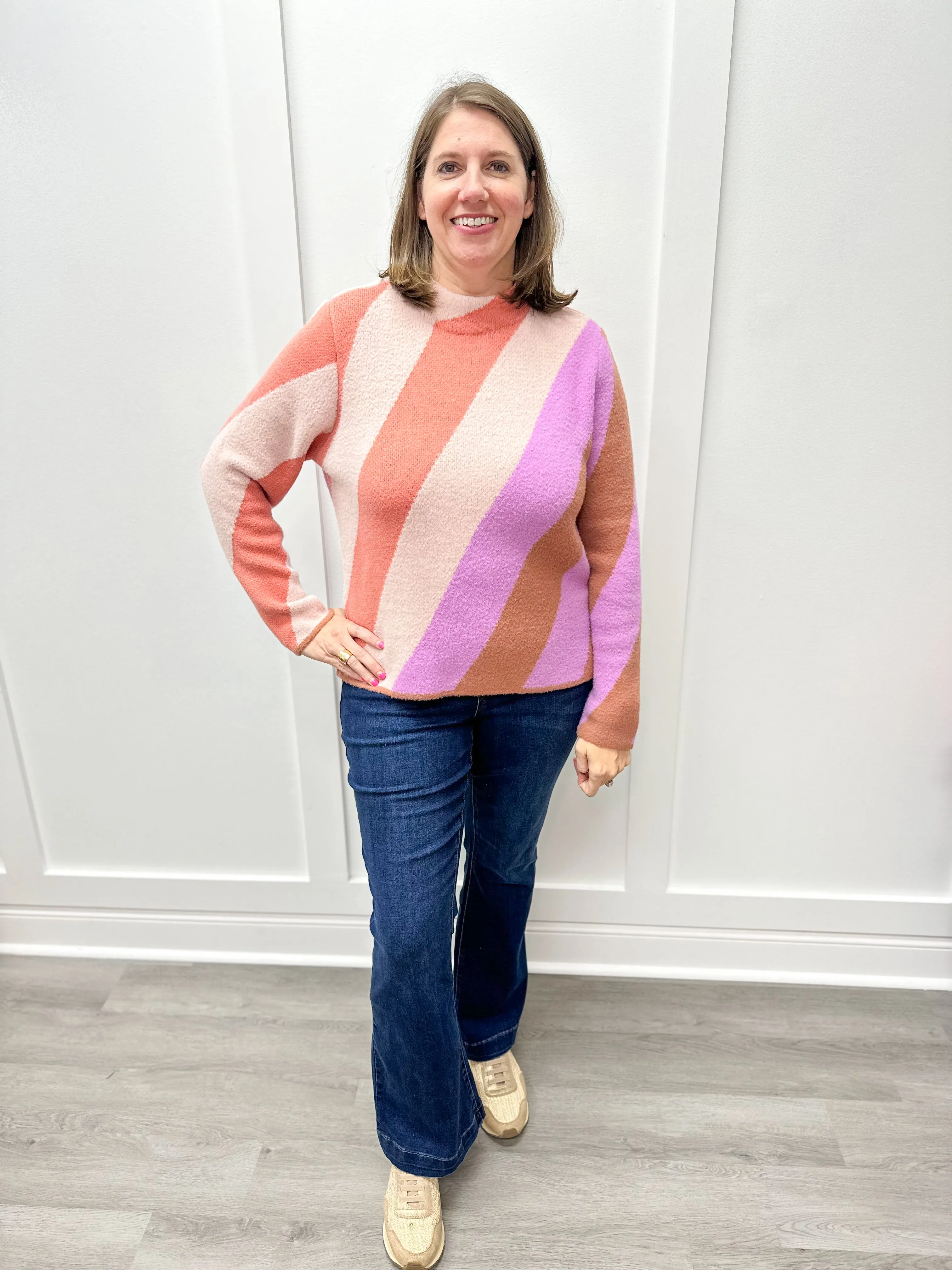 Audrey Pull On Flare Jeans - Bluemoon