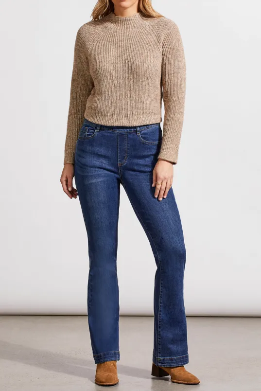 Audrey Pull On Flare Jeans - Bluemoon