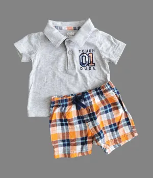 BABY BOY SIZE 6/9 MONTHS - CARTER'S, 2 Piece Matching Summer Outfit EUC B14
