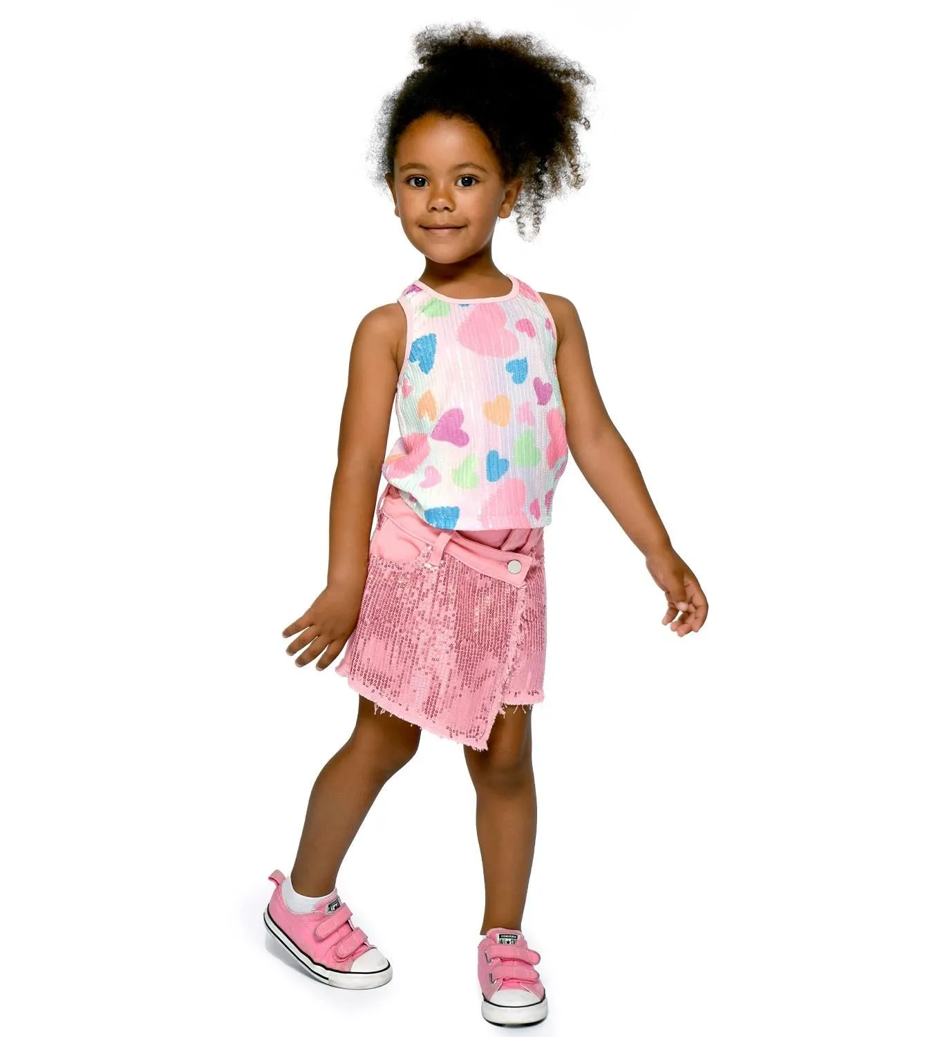 Baby Sara Sequin Mesh Tank Top