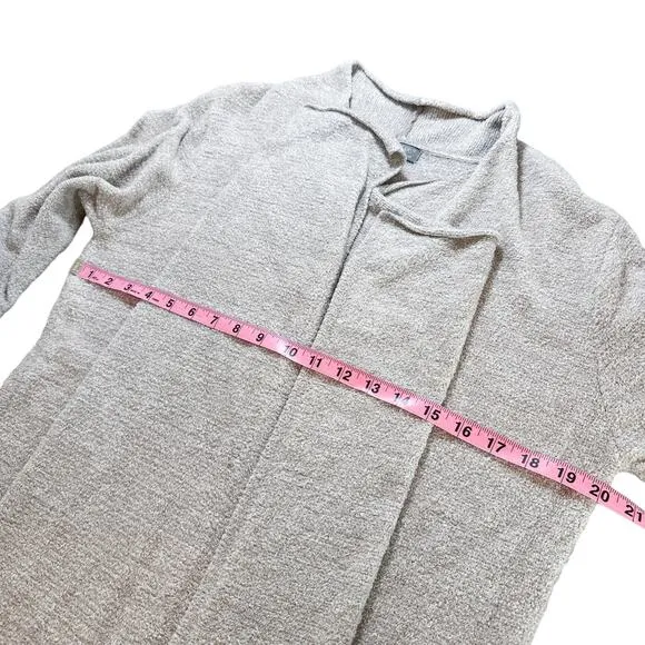 Barefoot Dreams CozyChic Lite Island Wrap Cardigan Sweater Heathered Pewter 1X