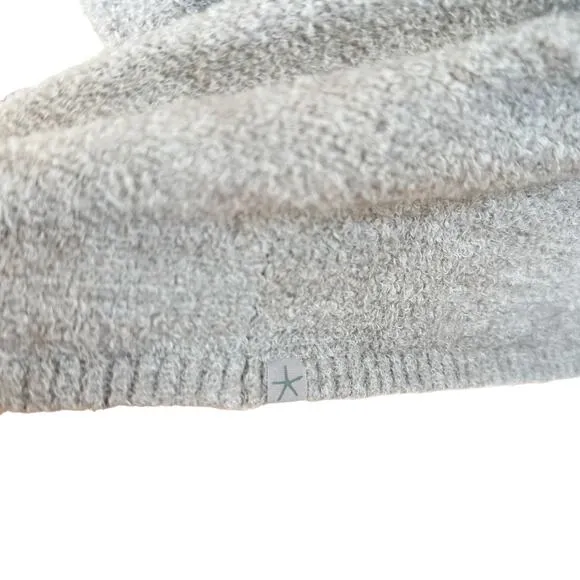 Barefoot Dreams CozyChic Lite Island Wrap Cardigan Sweater Heathered Pewter 1X