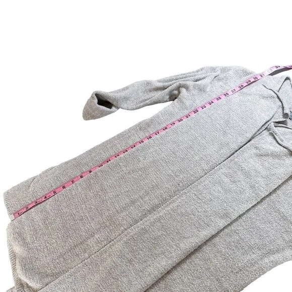Barefoot Dreams CozyChic Lite Island Wrap Cardigan Sweater Heathered Pewter 1X