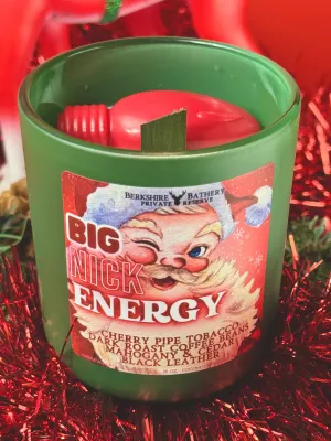 BIG NICK ENERGY | Sweet Smoky Leather  - 16oz Wood Wick Candle
