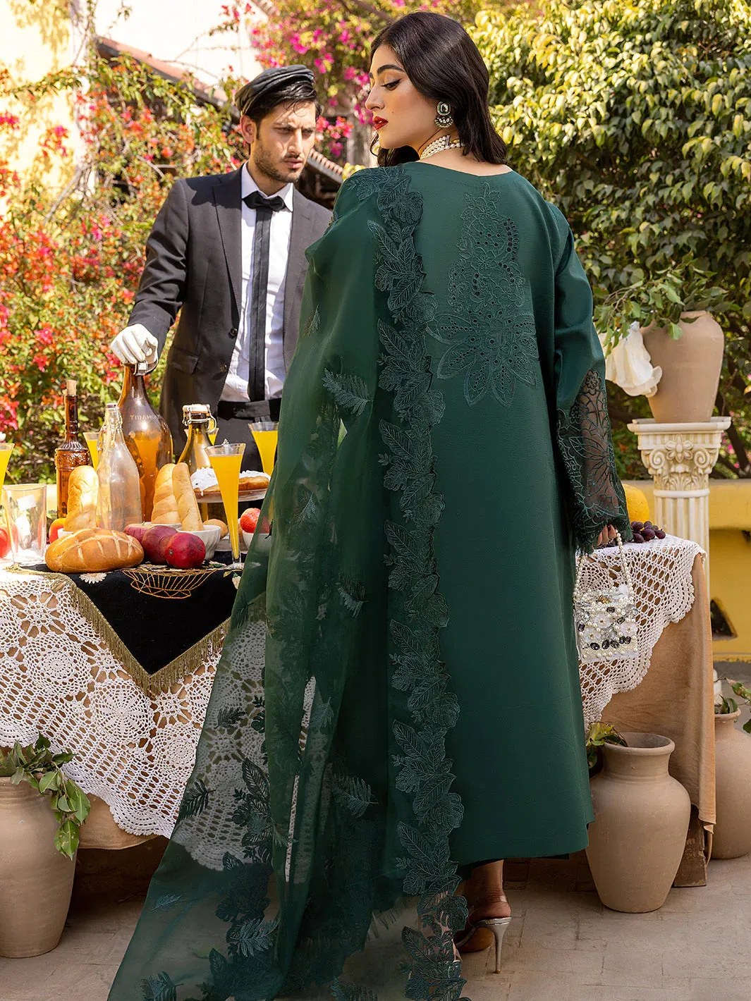 Bin Ilyas Cheri Festive Summer Luxuxry Lawn Collection 708 - B Unstitched 3 Piece