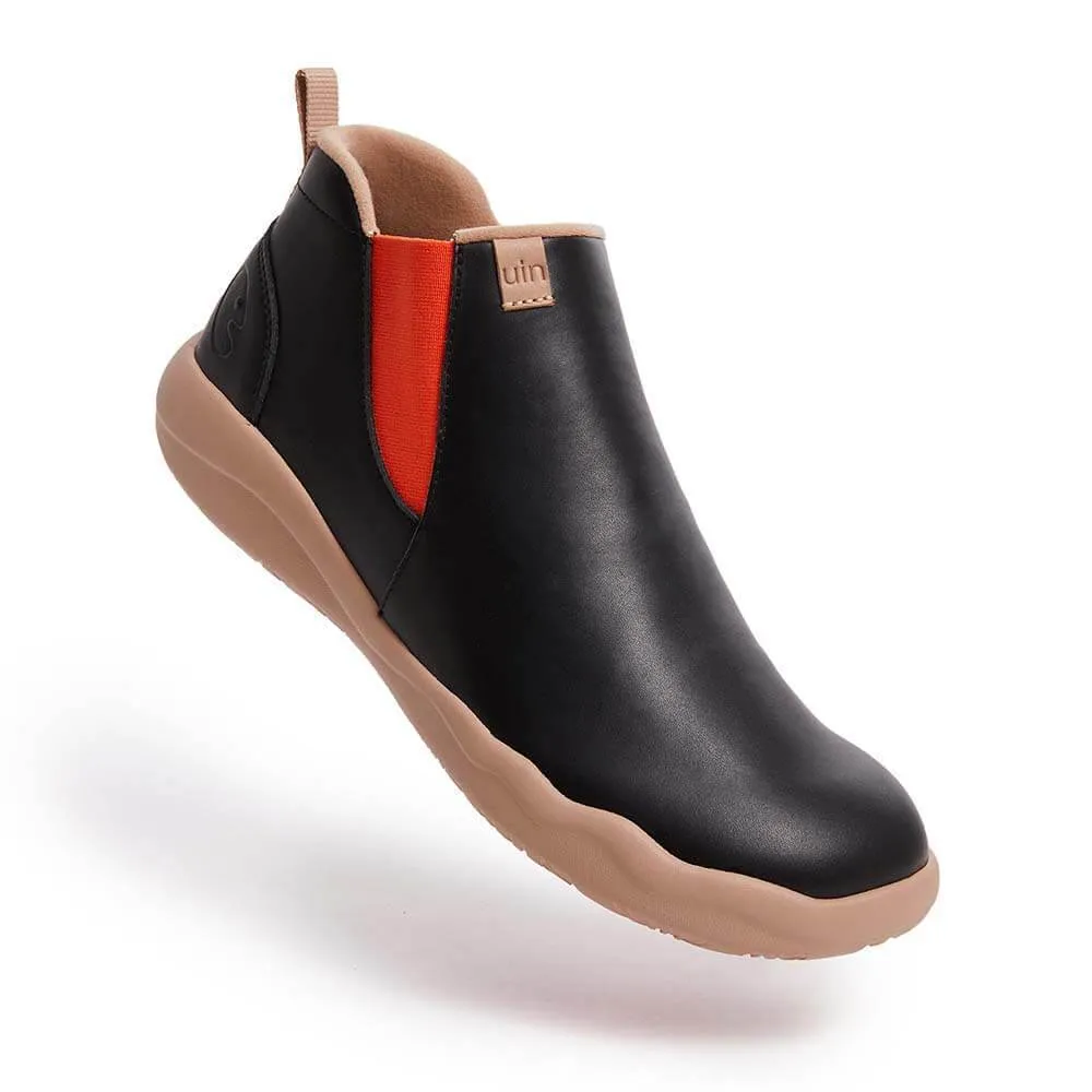 Black Split Leather Boots Granada Men