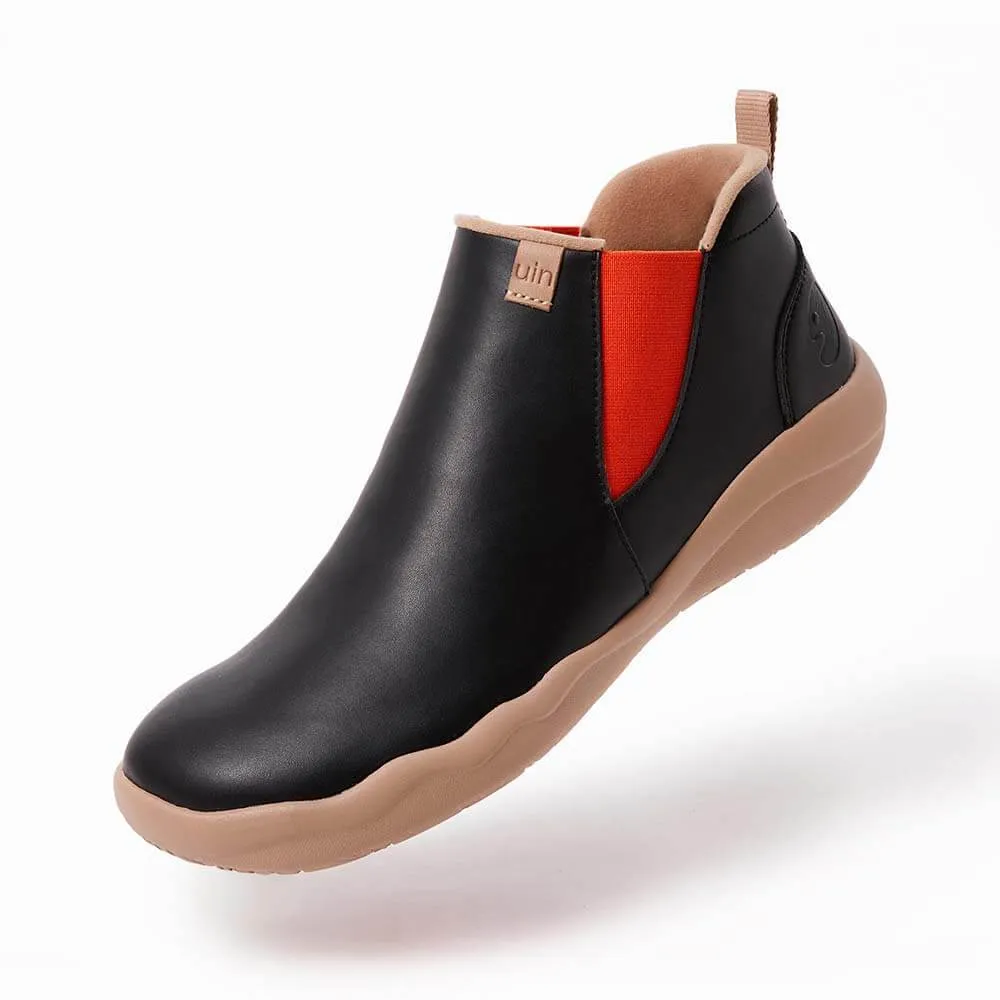 Black Split Leather Boots Granada Men