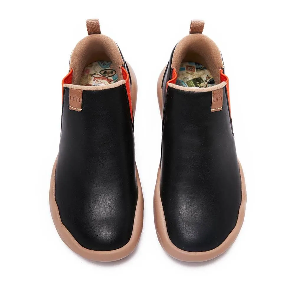 Black Split Leather Boots Granada Men