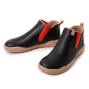 Black Split Leather Boots Granada Men