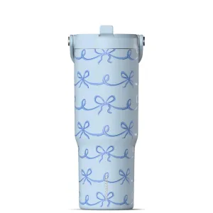 Blue Bow 32oz Nomad Tumbler with Handle & Flip Straw