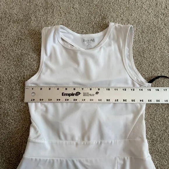 Boom Boom Ahtletica unlined front pleat cutout tennis active dress D2 2242