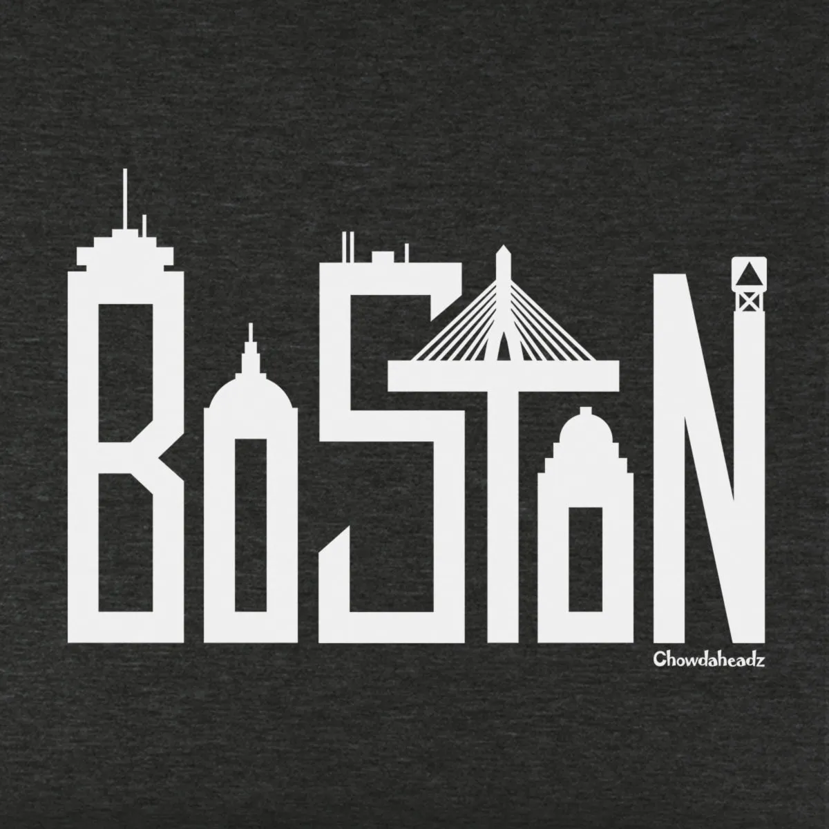 Boston Team Skyline White Letters Youth Hoodie