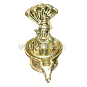 Brass Handcrafted Shiva With Seshnag.