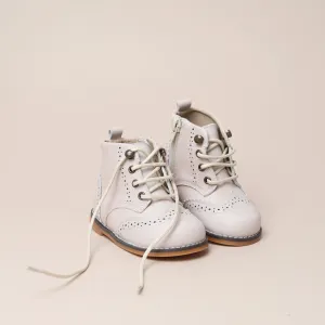 Brogue Boots - Light Nude