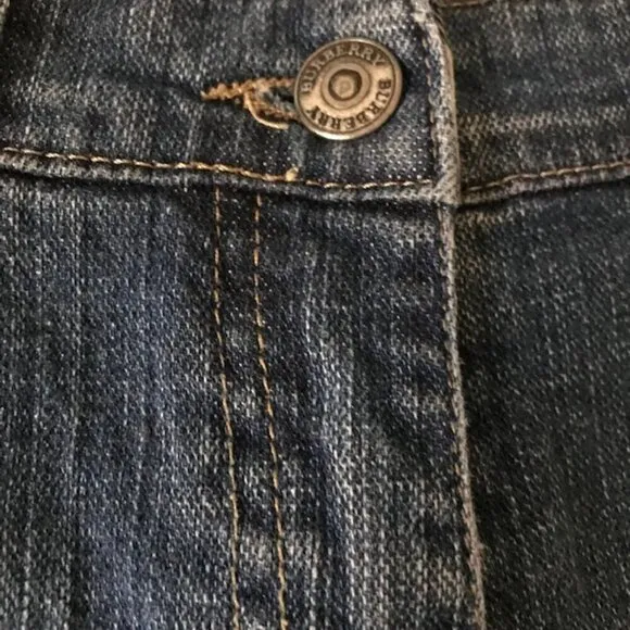Burberry London Denim Cut Off Classic Denim Shorts Size 10