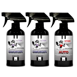 Buy 2 Get 1 FREE - Two Smoke Odor Eliminating Sprays (Bamboo Teak)   One Auto Odor Eliminating Spray (Midnight) 16 oz