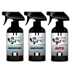 Buy 2 Get 1 FREE - Two Smoke Odor Eliminating Sprays (Sky Blue)   One Auto Odor Eliminating Spray (Midnight) 16 oz