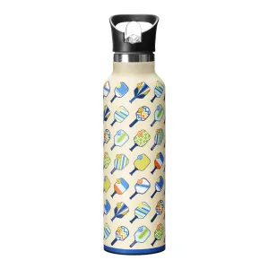 Cartoon-Style 25oz Bottle – Pickleball Fun & Whimsical Design