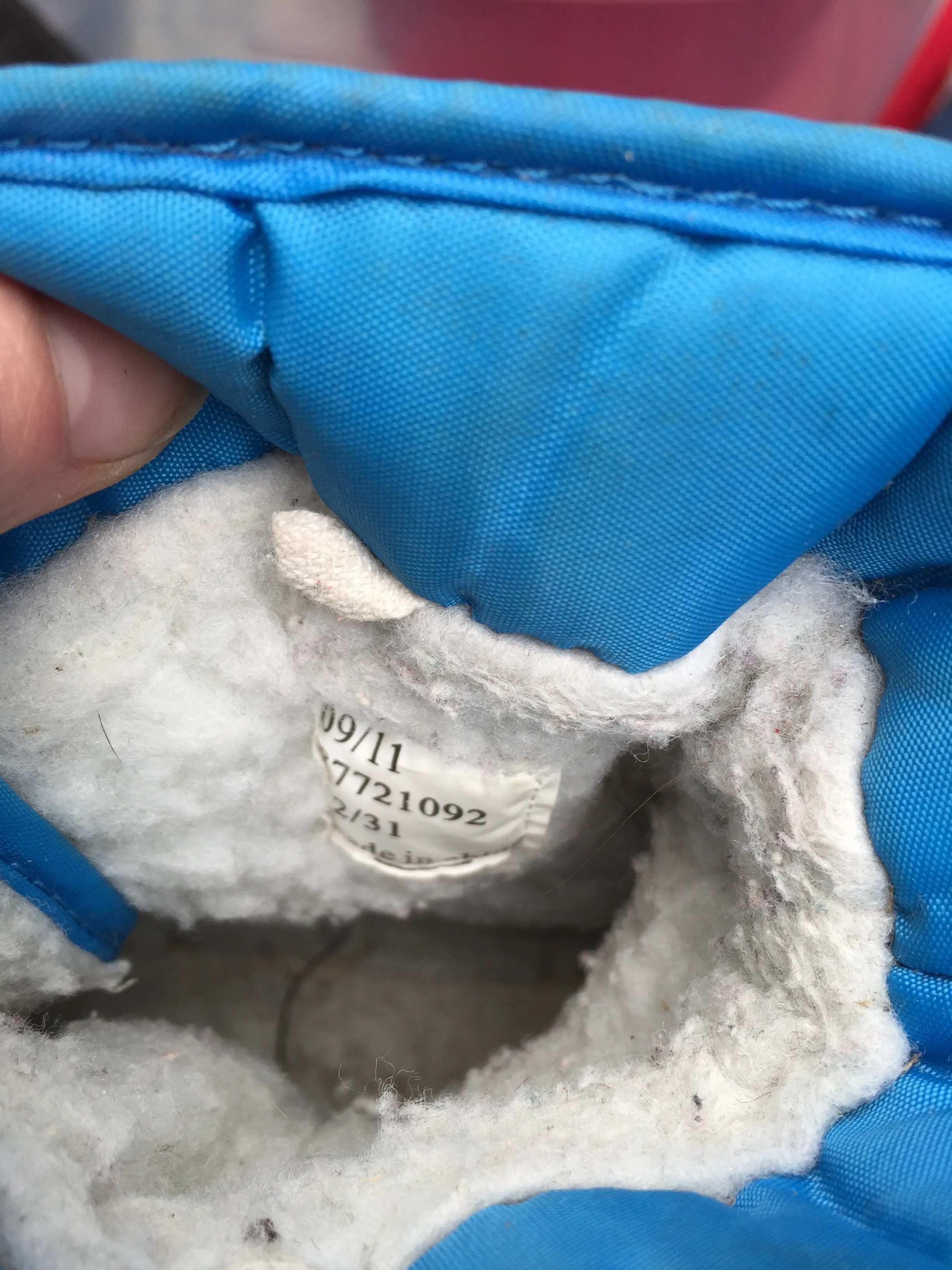 Childrens size 13 snow boots light blue