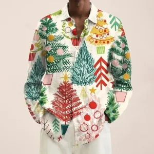 Christmas Tree Art Print Long Sleeve Shirt